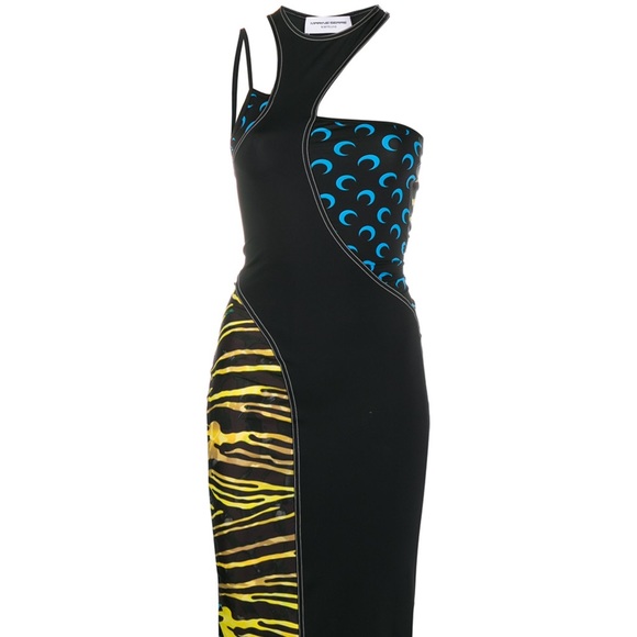 Marine Serre long fitted stretch jersey dress - SOLD OUT & LIMITED EDITION - Picture 2 of 10